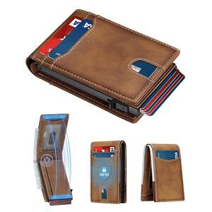 Card Wallet For Men Slim: Smart Rfid Minimalist Front Pocket Pop Up Wallet